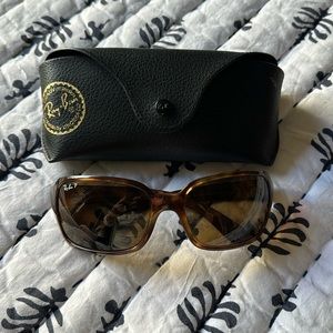 Ray Ban polarized sun glasses. Model RB 4068.  Polished Havana.  Brown lens.